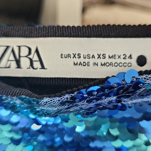 Blue sequin Zara outfit New - Picture 4 of 5